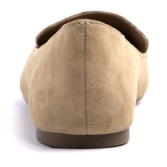 Vegan suede slip-on pointed toe loafers, beige, 10 - Picture 6 of 6